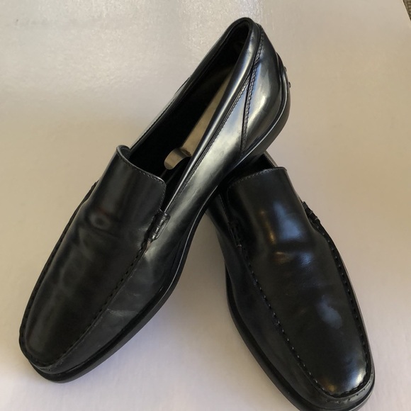 TOD’S Men’s Black Leather Driving Loafers Size 7 - Picture 3 of 15